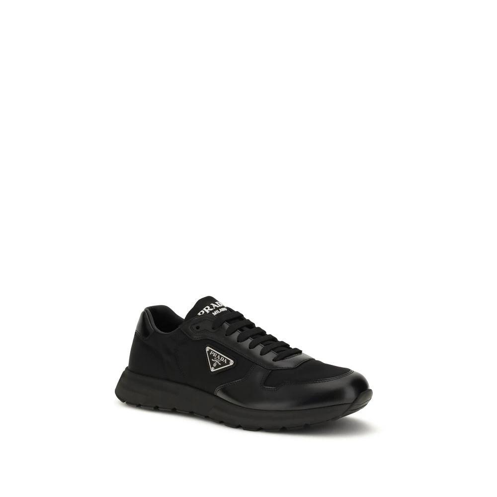 Prada Black Recycled Polyamide Athletic Sneakers by Prada