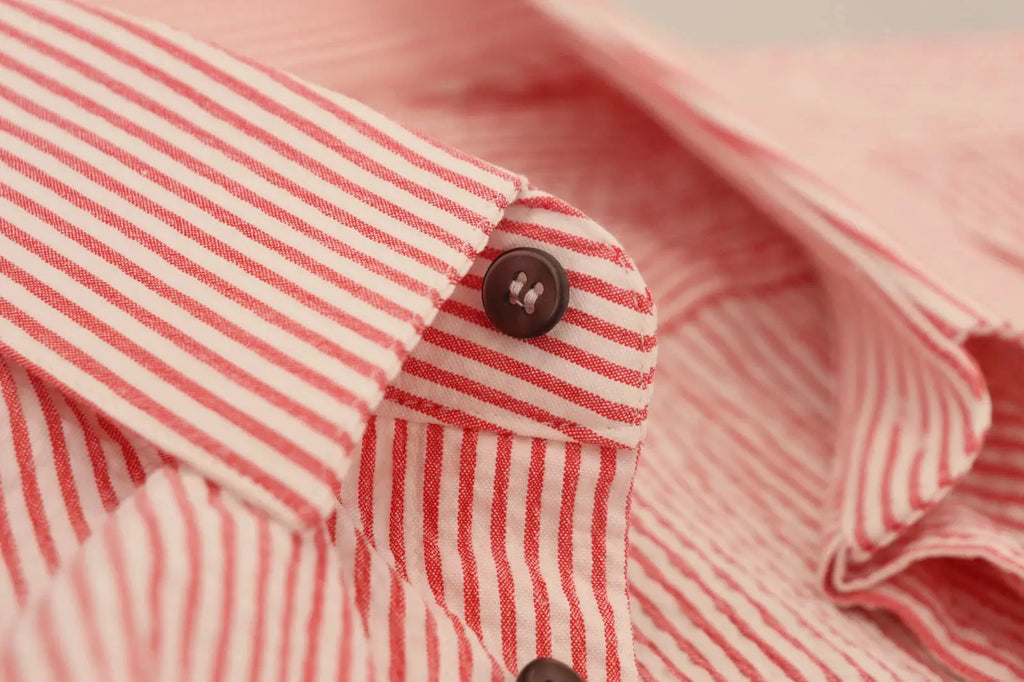 Chemise à manches courtes en coton rayé rouge et blanc Dolce &amp; Gabbana