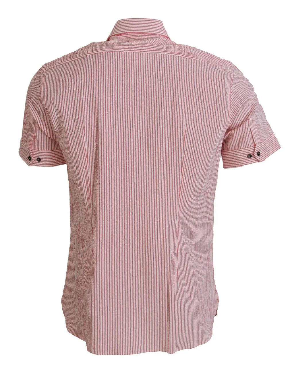 Chemise à manches courtes en coton rayé rouge et blanc Dolce &amp; Gabbana