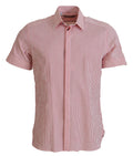 Dolce & Gabbana Red White Striped Cotton Short Sleeve Shirt by Dolce & Gabbana