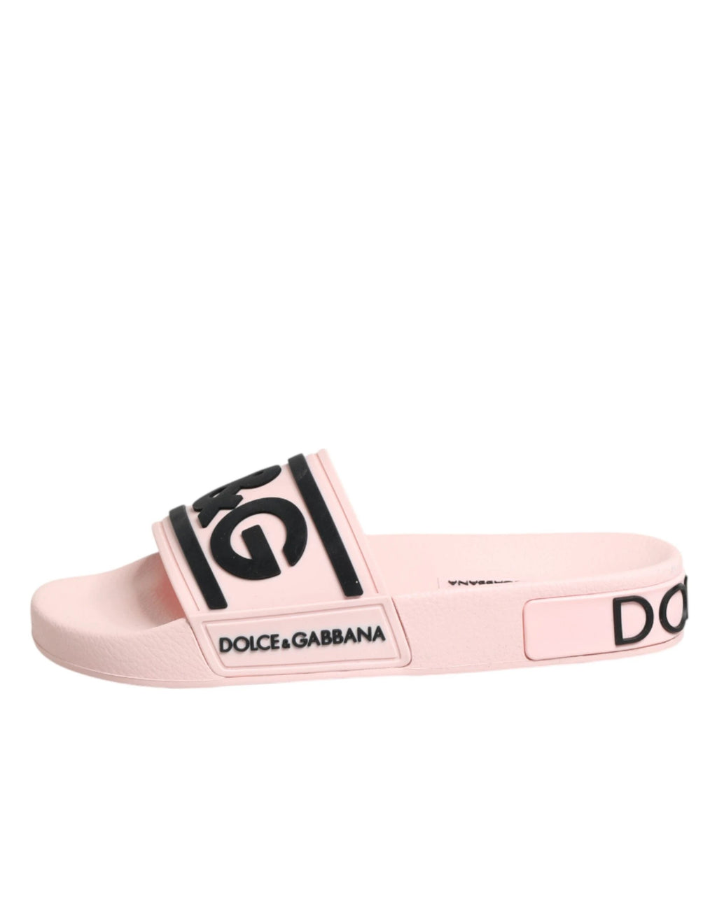 Dolce & Gabbana Pink Rubber Slides Sandals Beachwear Shoes by Dolce & Gabbana