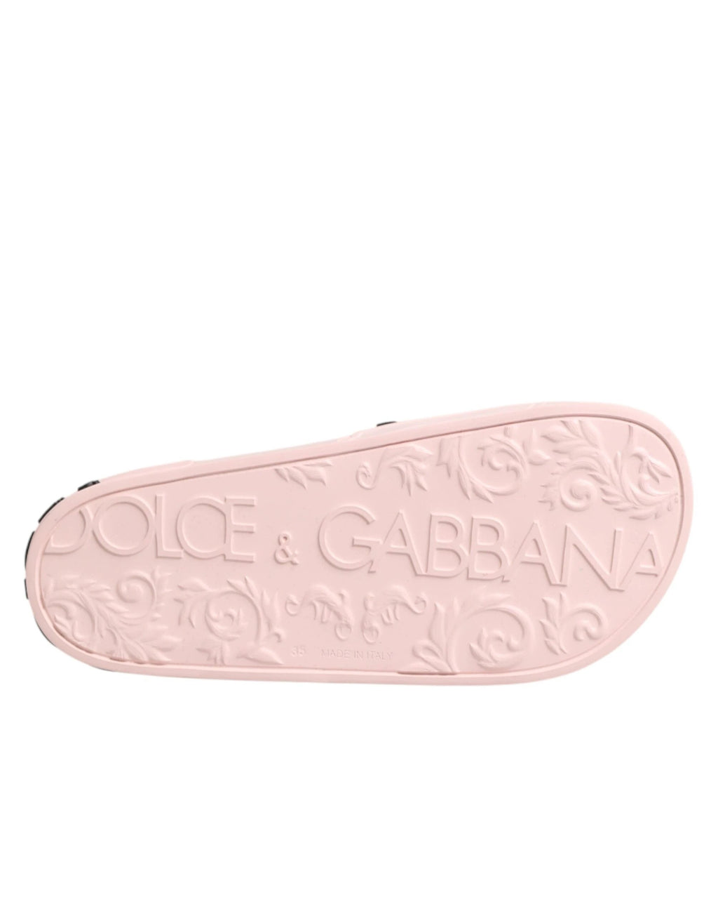 Dolce & Gabbana Pink Rubber Slides Sandals Beachwear Shoes by Dolce & Gabbana