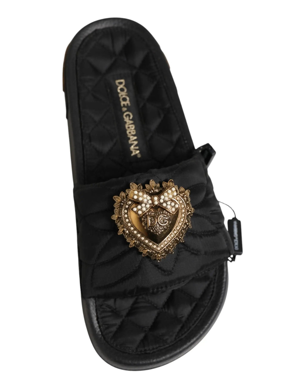 Dolce &amp; Gabbana Chaussures Devotion En Cuir Matelassé Noir