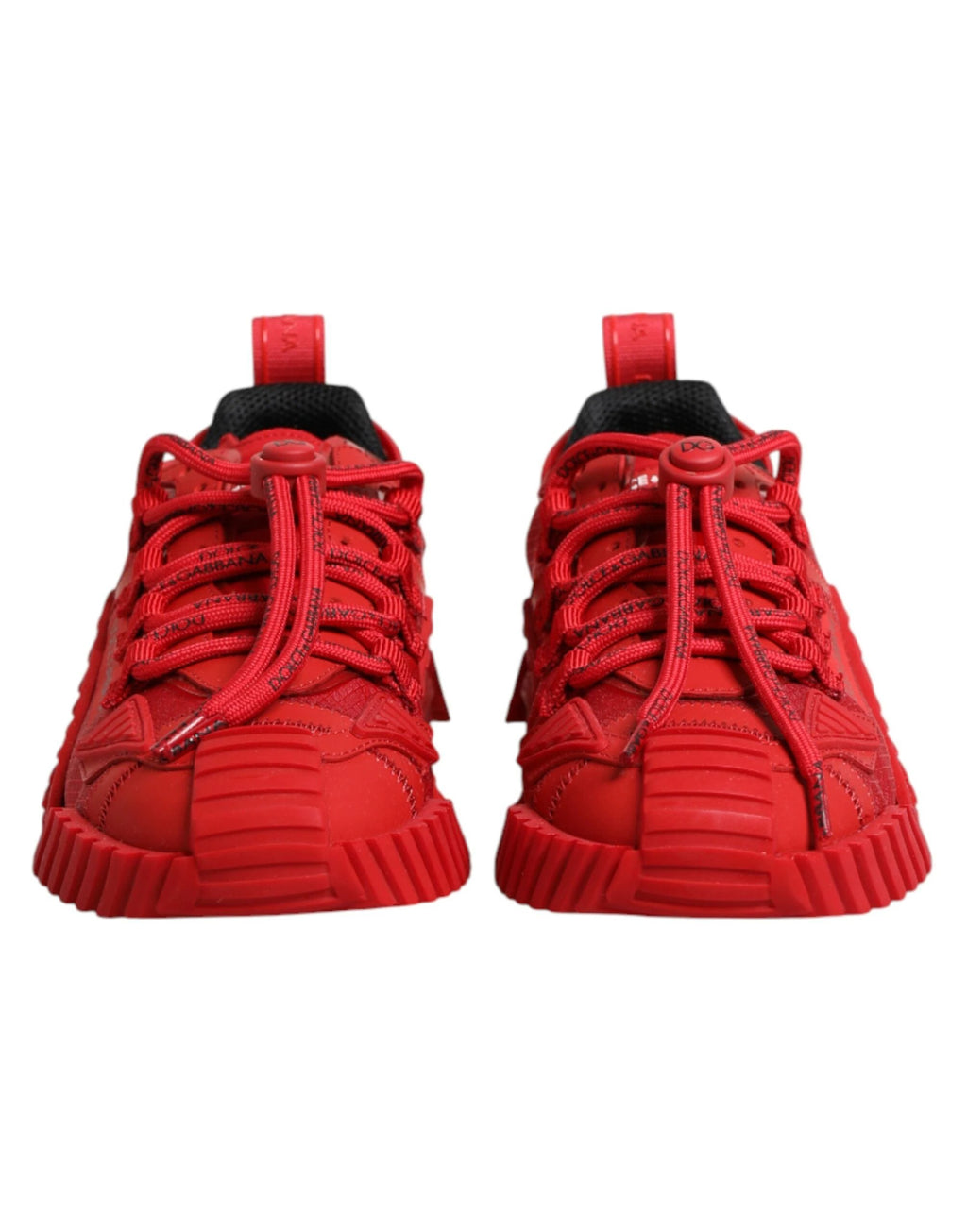 Dolce & Gabbana Red Logo Lace Low Top NS1 Sneakers Shoes by Dolce & Gabbana
