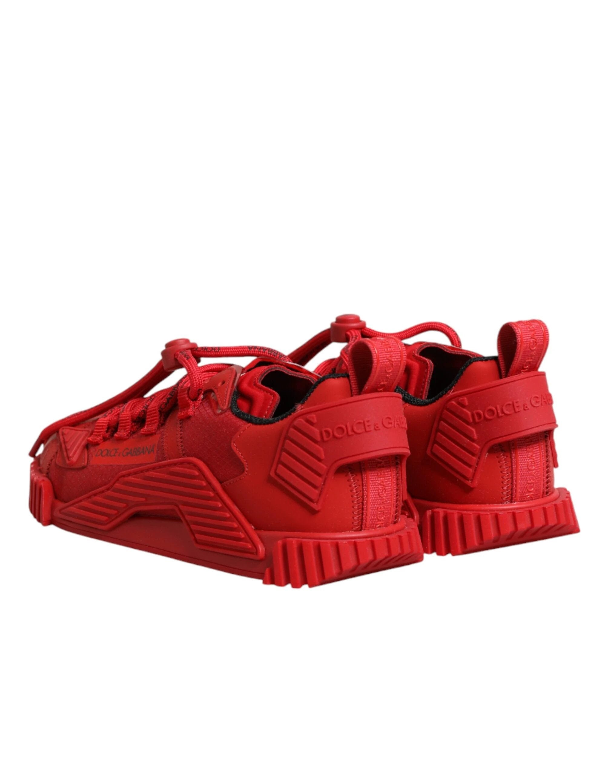 Dolce & Gabbana Red Logo Lace Low Top NS1 Sneakers Shoes by Dolce & Gabbana