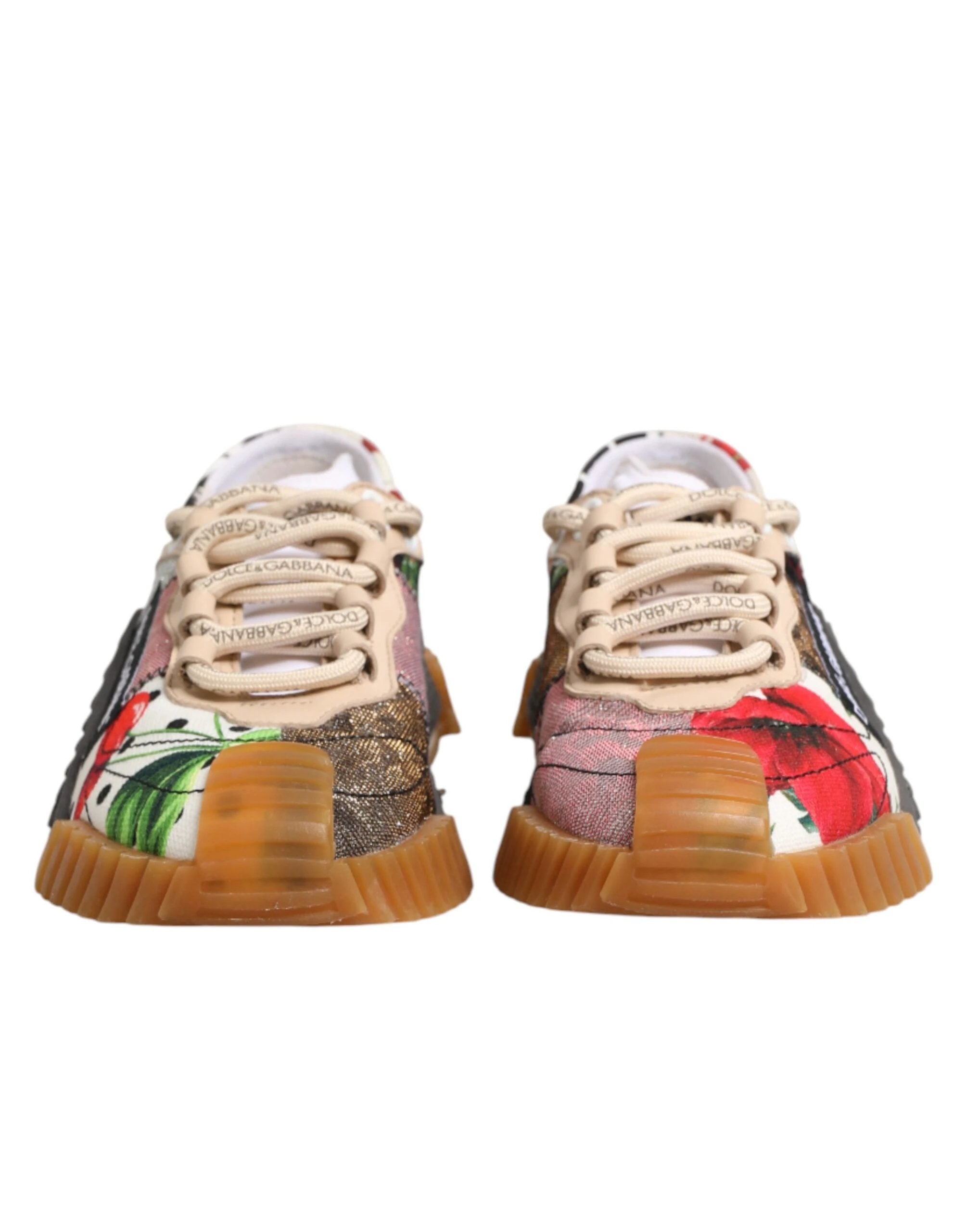 Dolce & Gabbana Multicolor Logo Low Top NS1 Sneakers Shoes by Dolce & Gabbana
