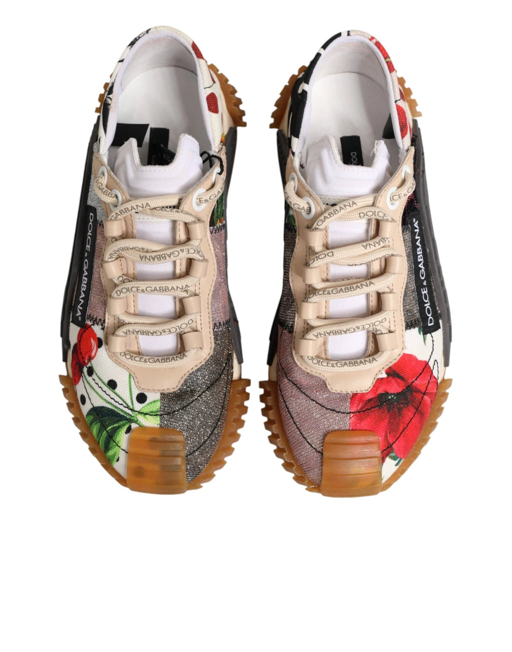 Dolce & Gabbana Multicolor Logo Low Top NS1 Sneakers Shoes by Dolce & Gabbana