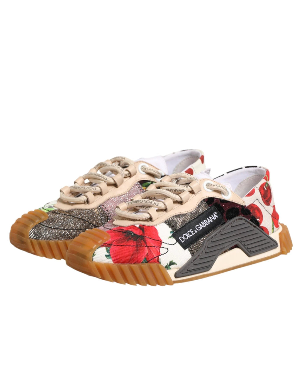 Dolce & Gabbana Multicolor Logo Low Top NS1 Sneakers Shoes by Dolce & Gabbana