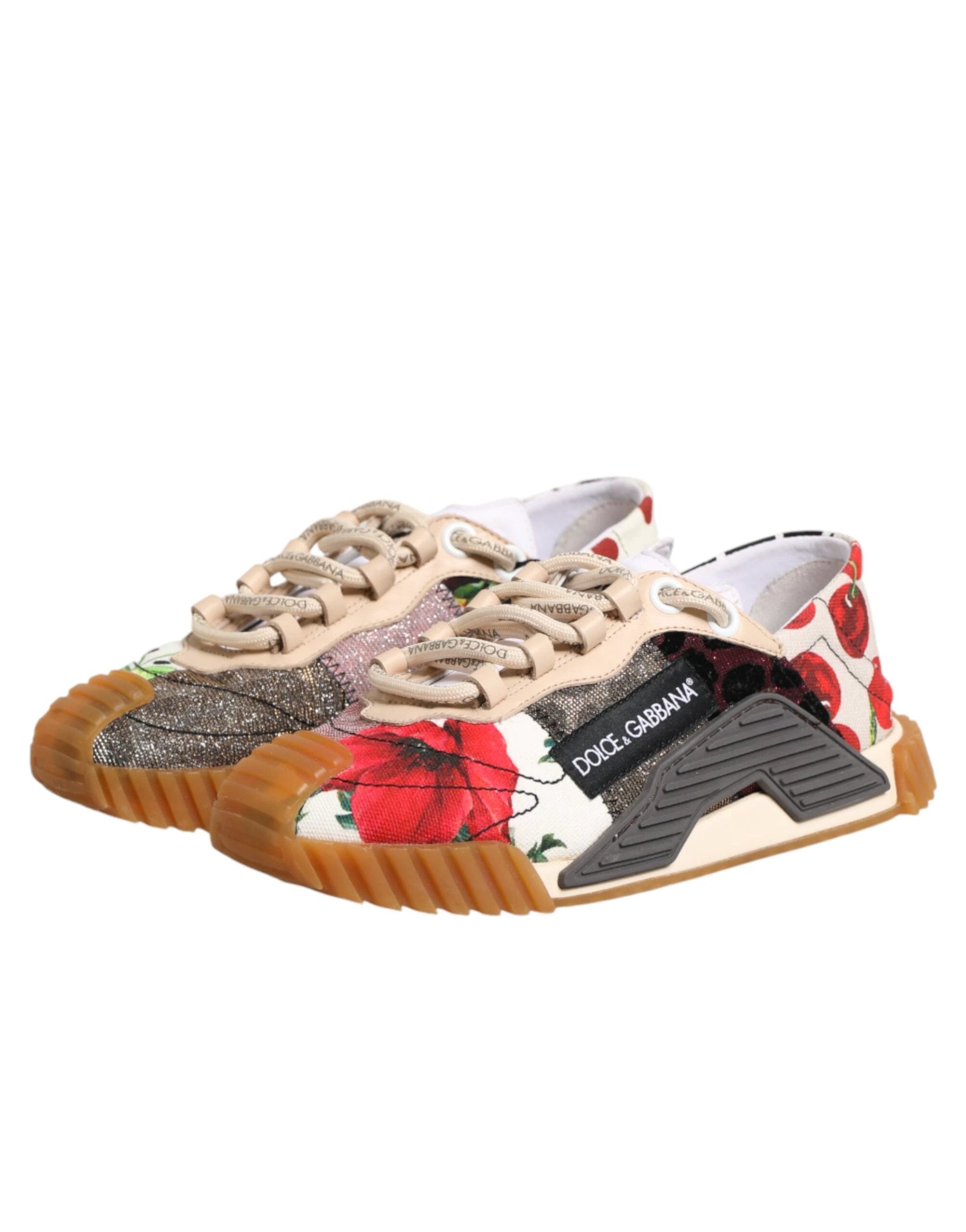 Dolce & Gabbana Multicolor Logo Low Top NS1 Sneakers Shoes by Dolce & Gabbana