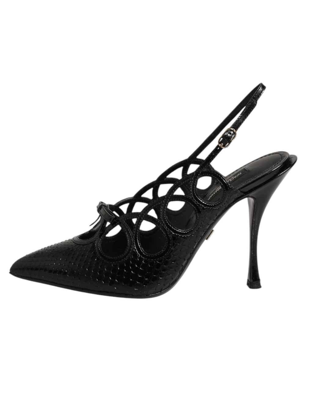 Dolce & Gabbana Leather High Heels Slingback Shoes by Dolce & Gabbana