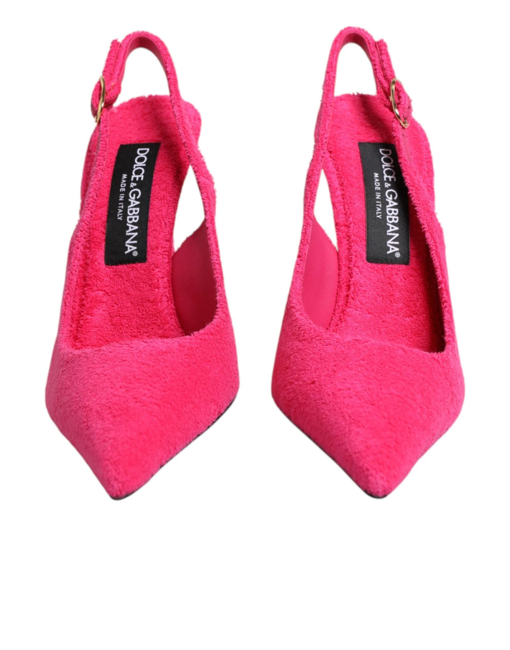 Dolce & Gabbana Pink Suede High Heels Slingback Shoes by Dolce & Gabbana