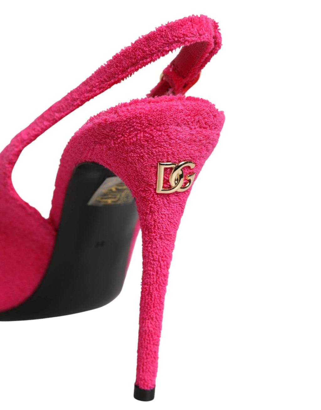 Dolce & Gabbana Pink Suede High Heels Slingback Shoes by Dolce & Gabbana