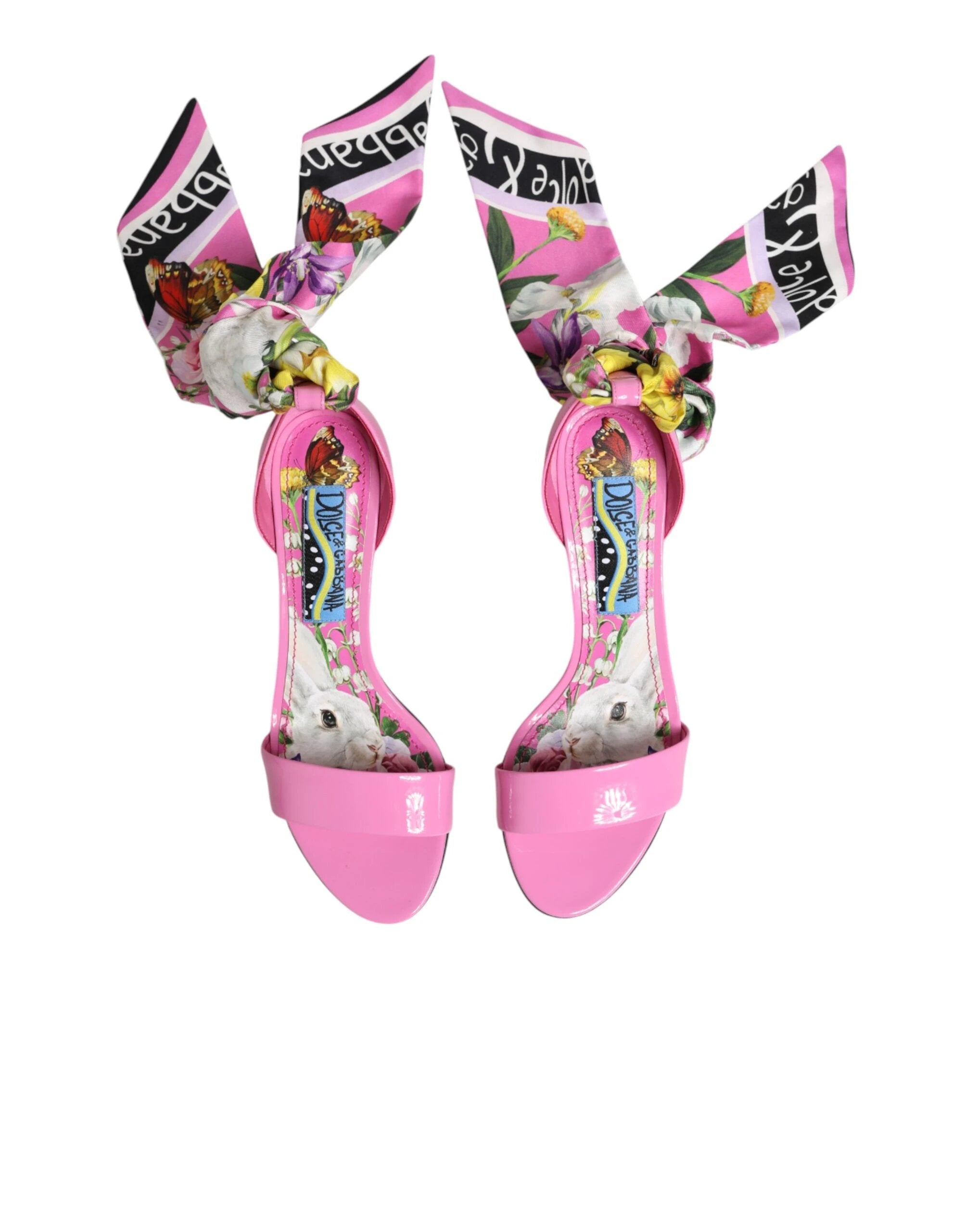 Dolce & Gabbana Pink Leather High Heels Sandals Shoes by Dolce & Gabbana