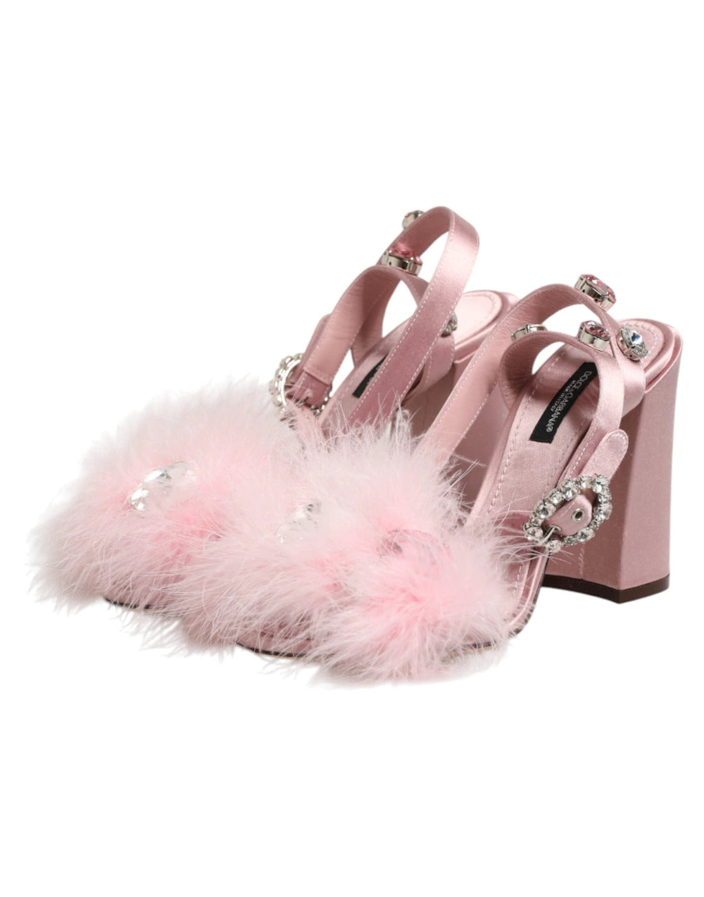 Dolce & Gabbana Pink Sequined Ankle Strap Sandals Shoes by Dolce & Gabbana