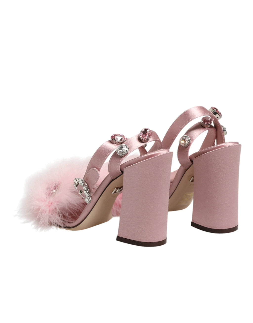 Dolce & Gabbana Pink Sequined Ankle Strap Sandals Shoes by Dolce & Gabbana