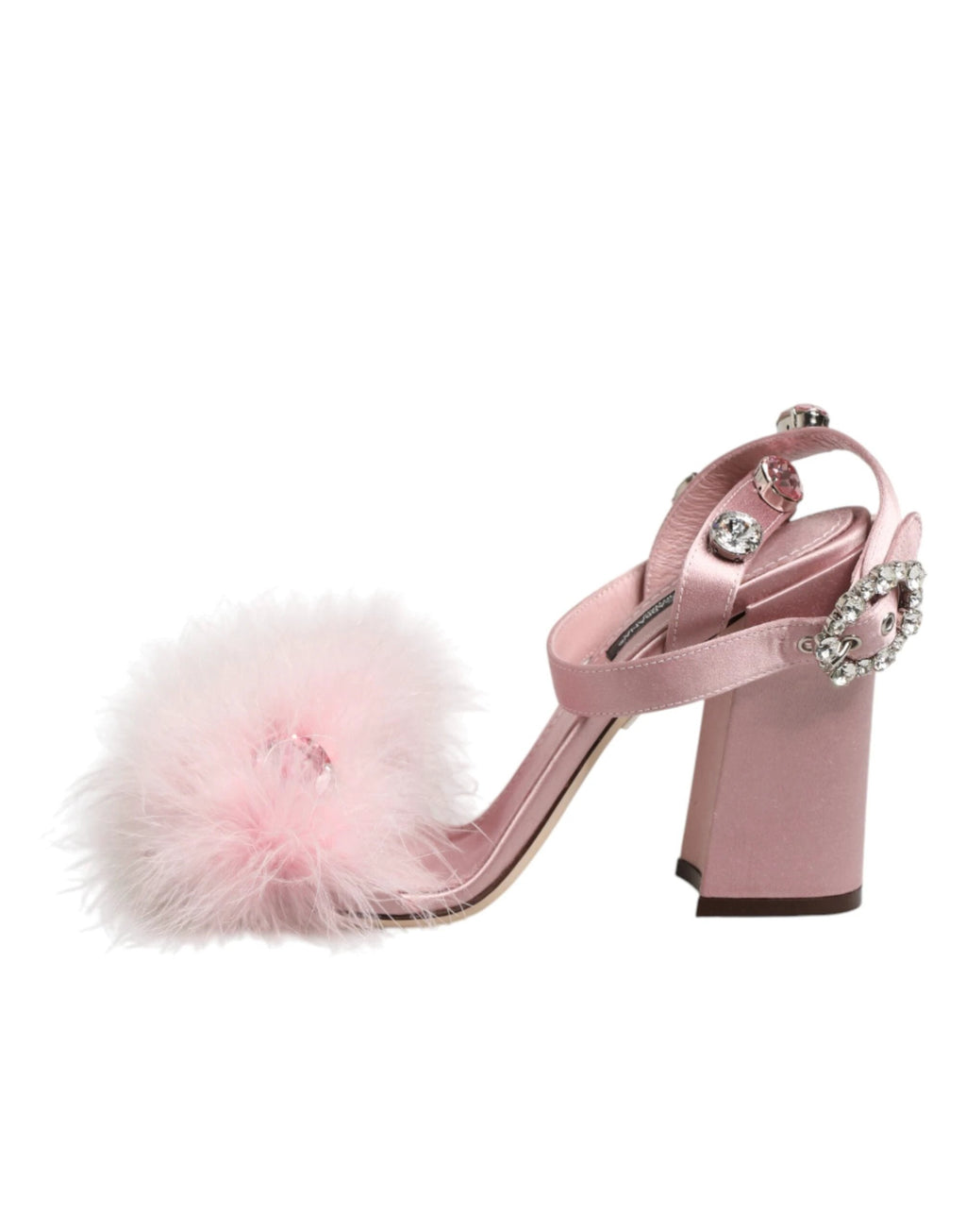 Dolce & Gabbana Pink Sequined Ankle Strap Sandals Shoes by Dolce & Gabbana