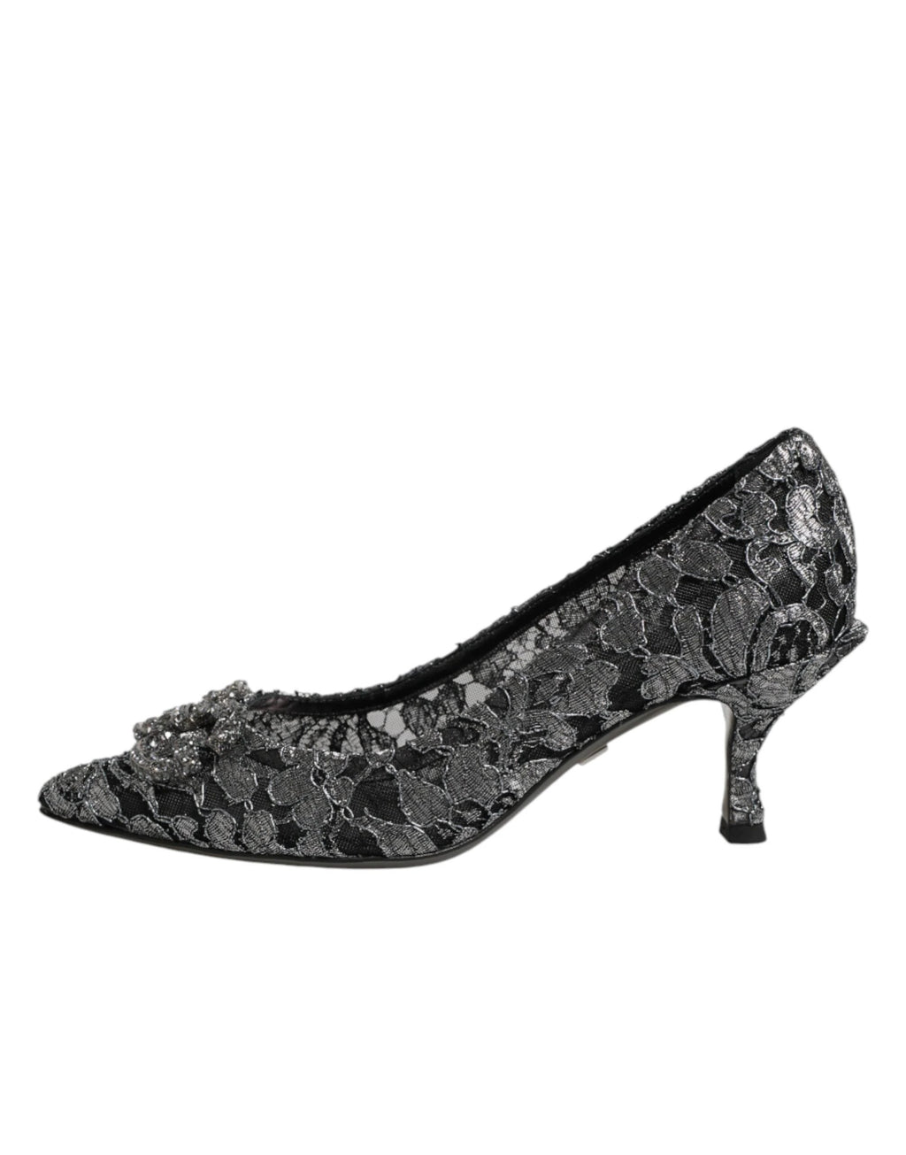 Dolce & Gabbana Silver Lace DG Amore Heels Pumps Shoes by Dolce & Gabbana