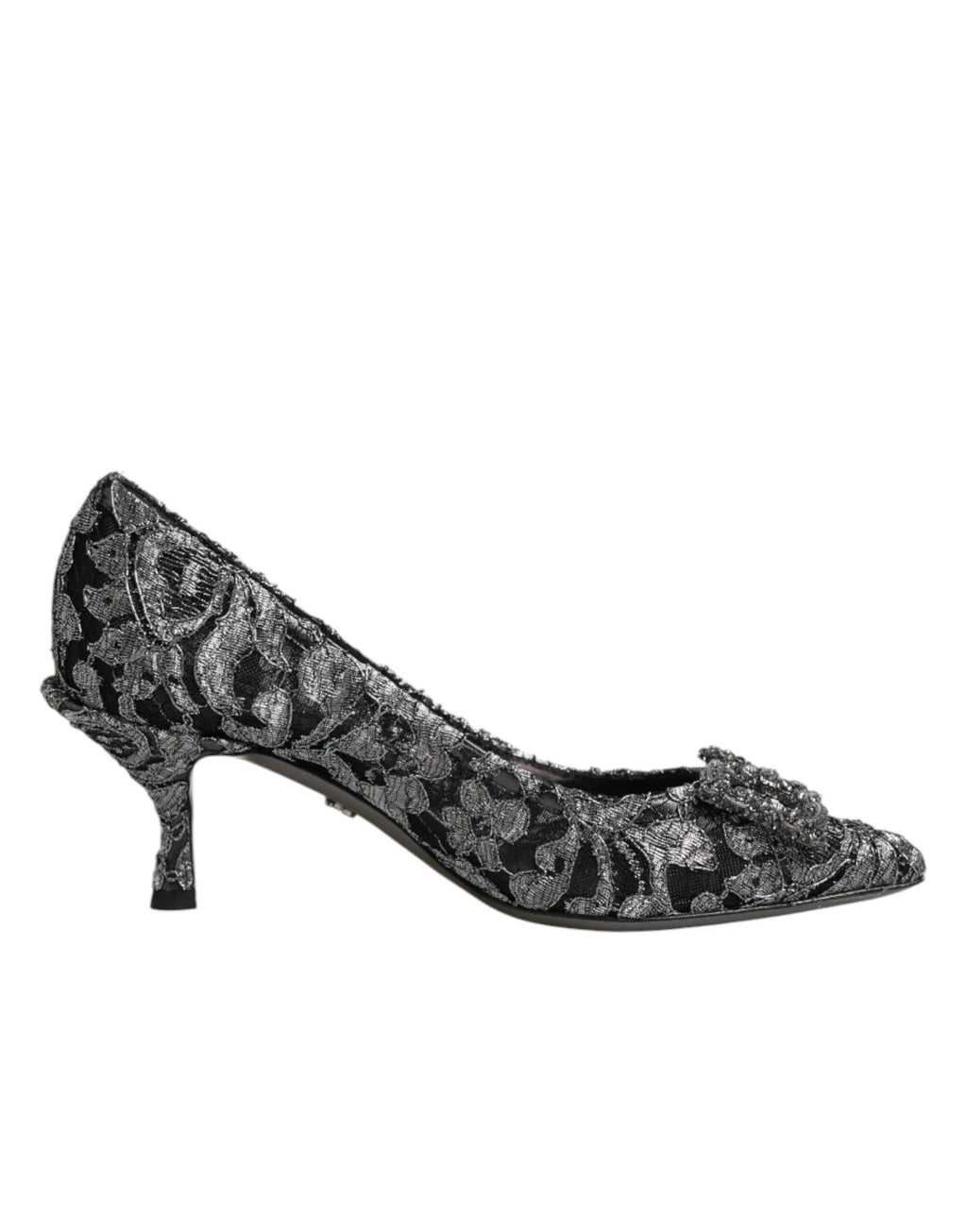 Dolce & Gabbana Silver Lace DG Amore Heels Pumps Shoes by Dolce & Gabbana