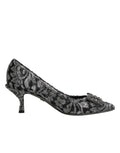 Dolce & Gabbana Silver Lace DG Amore Heels Pumps Shoes by Dolce & Gabbana