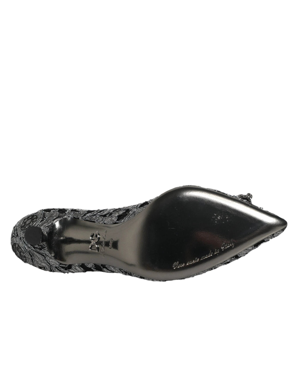 Dolce & Gabbana Silver Lace DG Amore Heels Pumps Shoes by Dolce & Gabbana