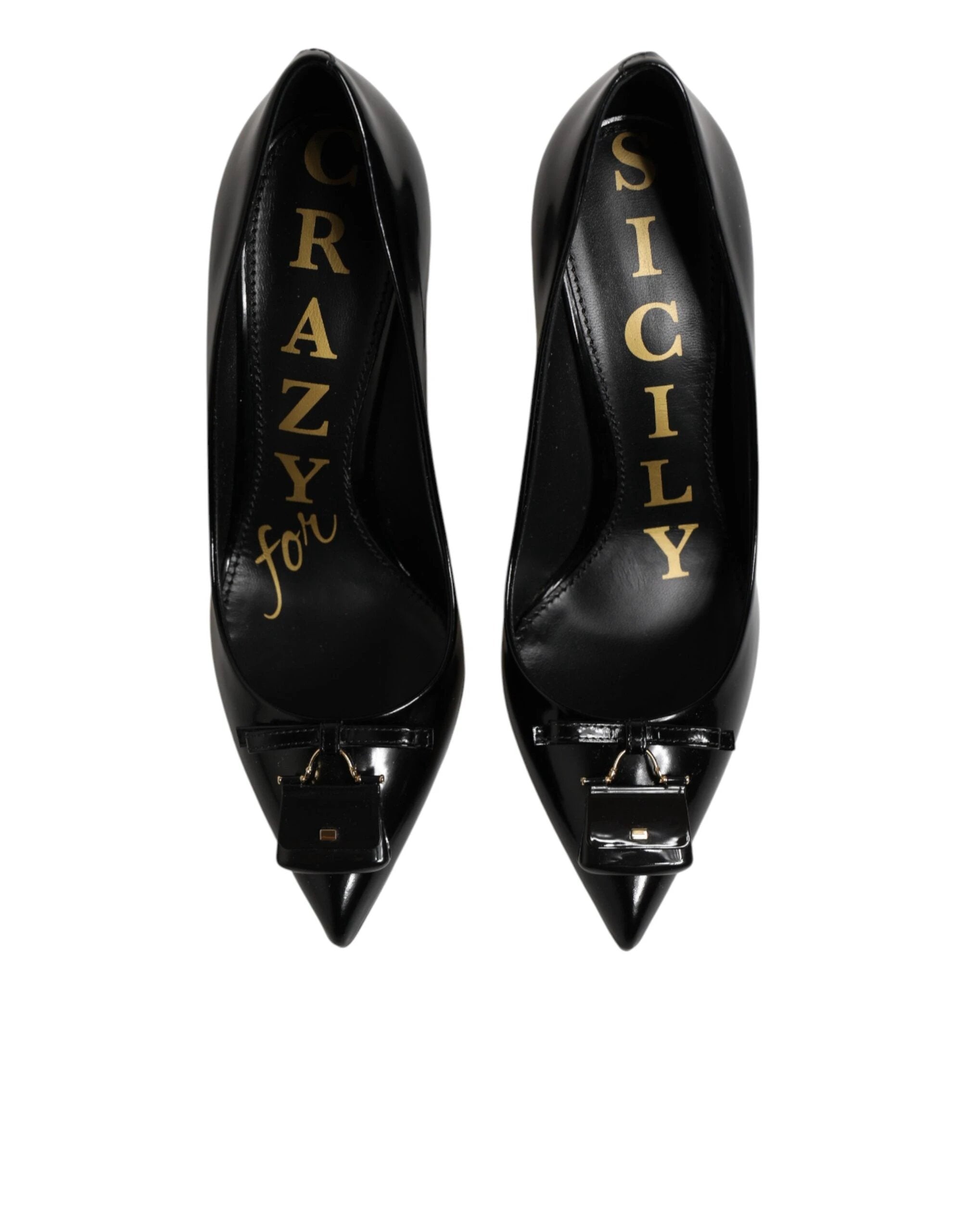 Dolce & Gabbana Black Bag Embellished Heels Pumps Shoes by Dolce & Gabbana