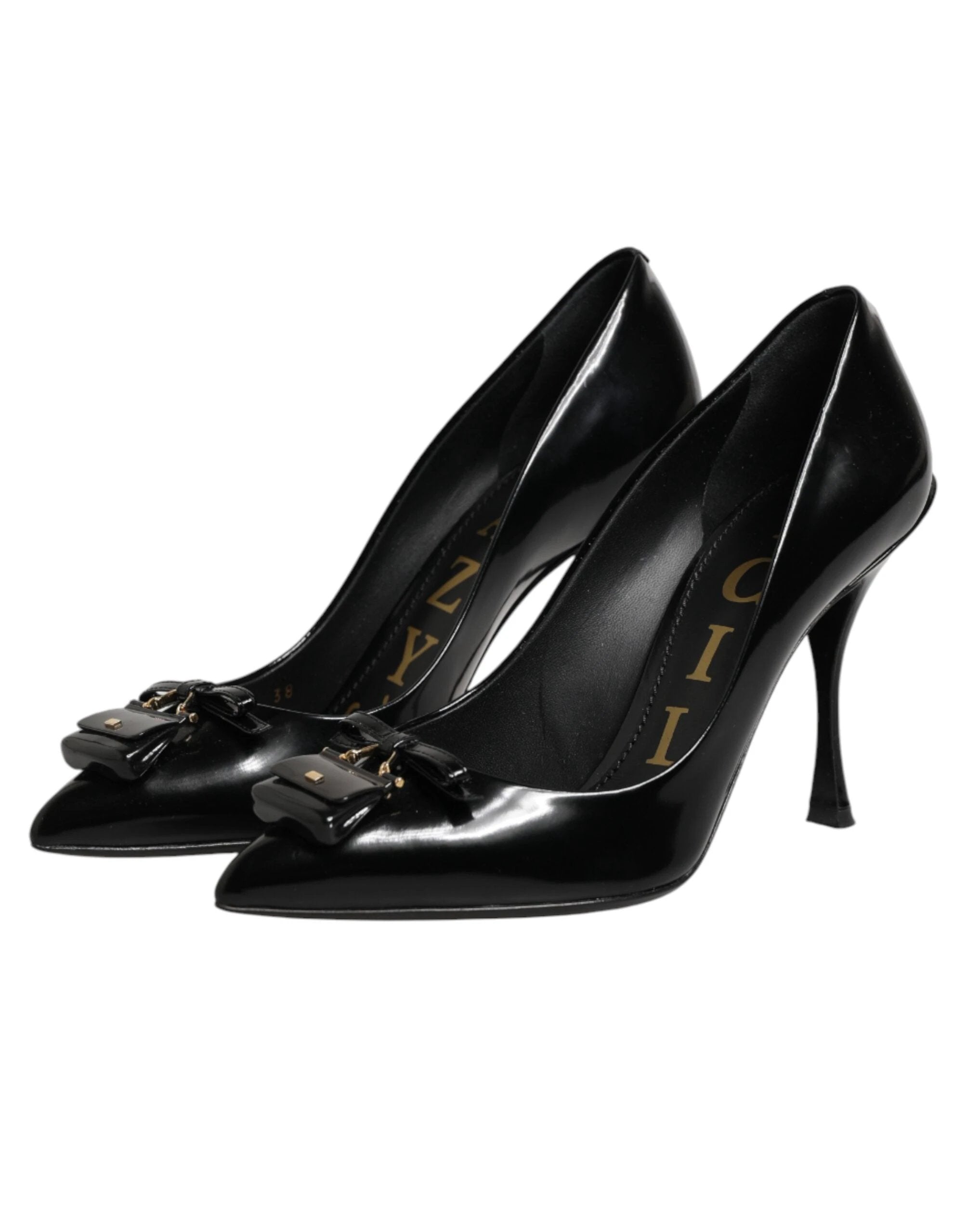 Dolce & Gabbana Black Bag Embellished Heels Pumps Shoes by Dolce & Gabbana