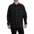 Dolce & Gabbana Black Cotton Long Sleeve Denim Casual Shirt by Dolce & Gabbana