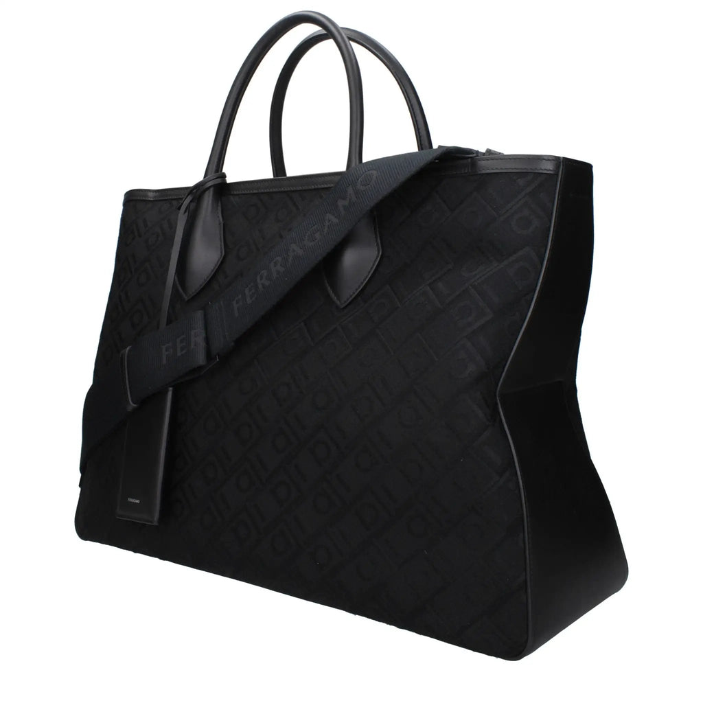 Sac à main en tissu noir Salvatore Ferragamo