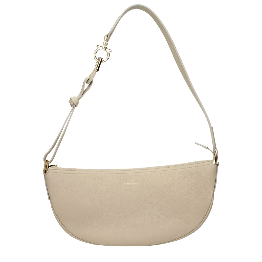 Sac bandoulière en cuir gris Salvatore Ferragamo