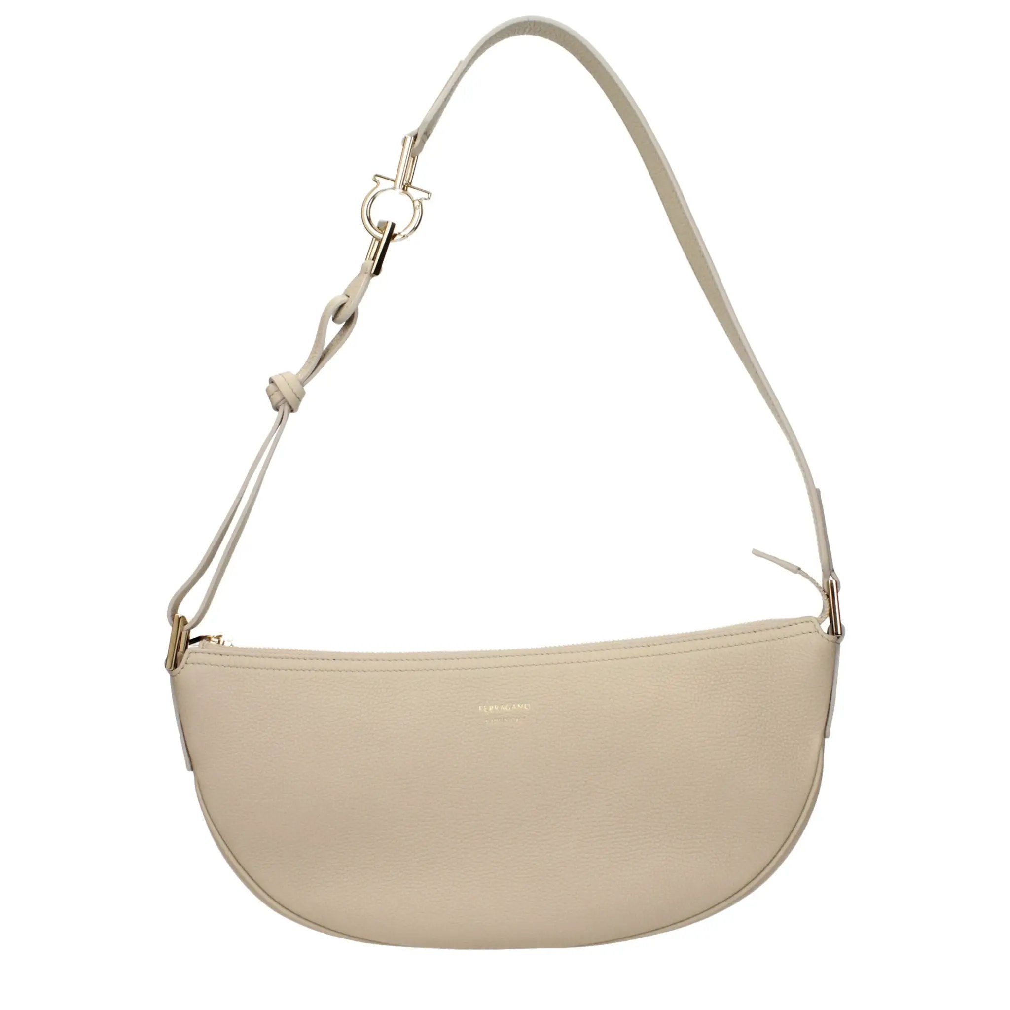 Sac bandoulière en cuir gris Salvatore Ferragamo