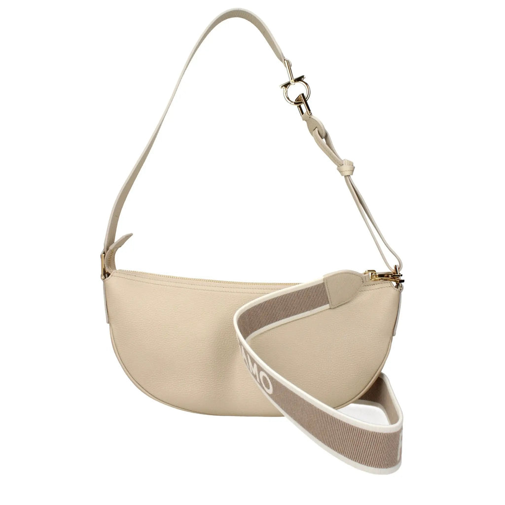 Sac bandoulière en cuir gris Salvatore Ferragamo