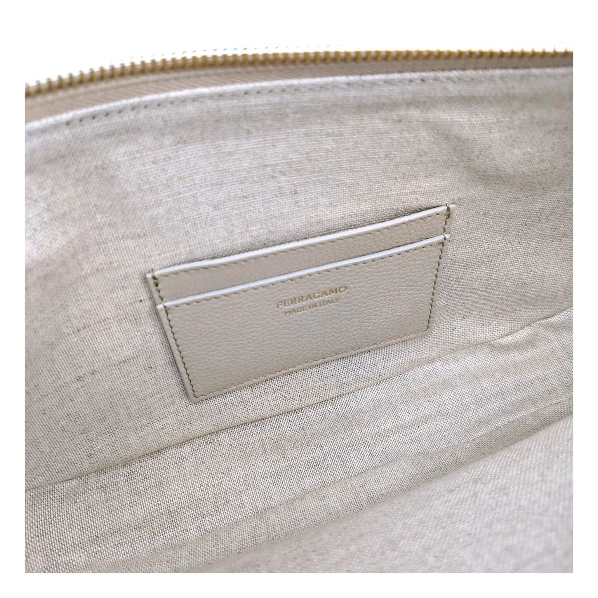 Sac bandoulière en cuir gris Salvatore Ferragamo