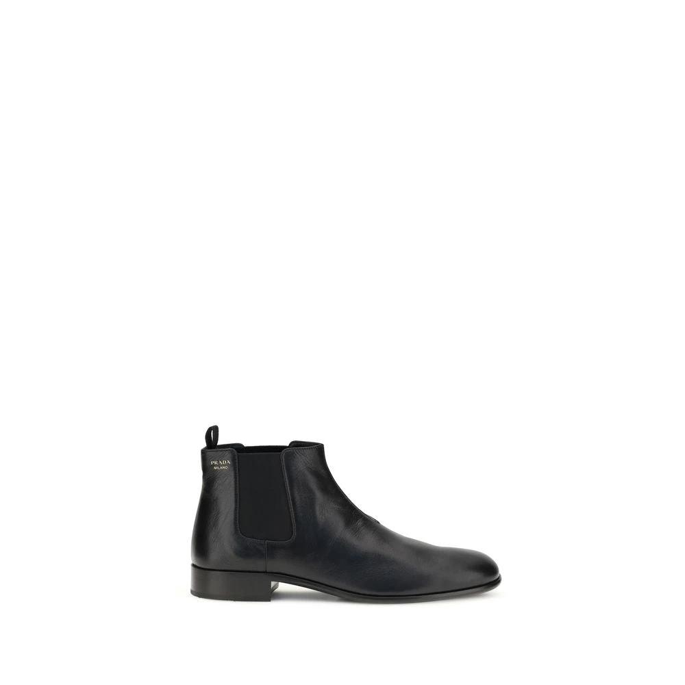 Prada Black Goatskin Ankle Boots by Prada