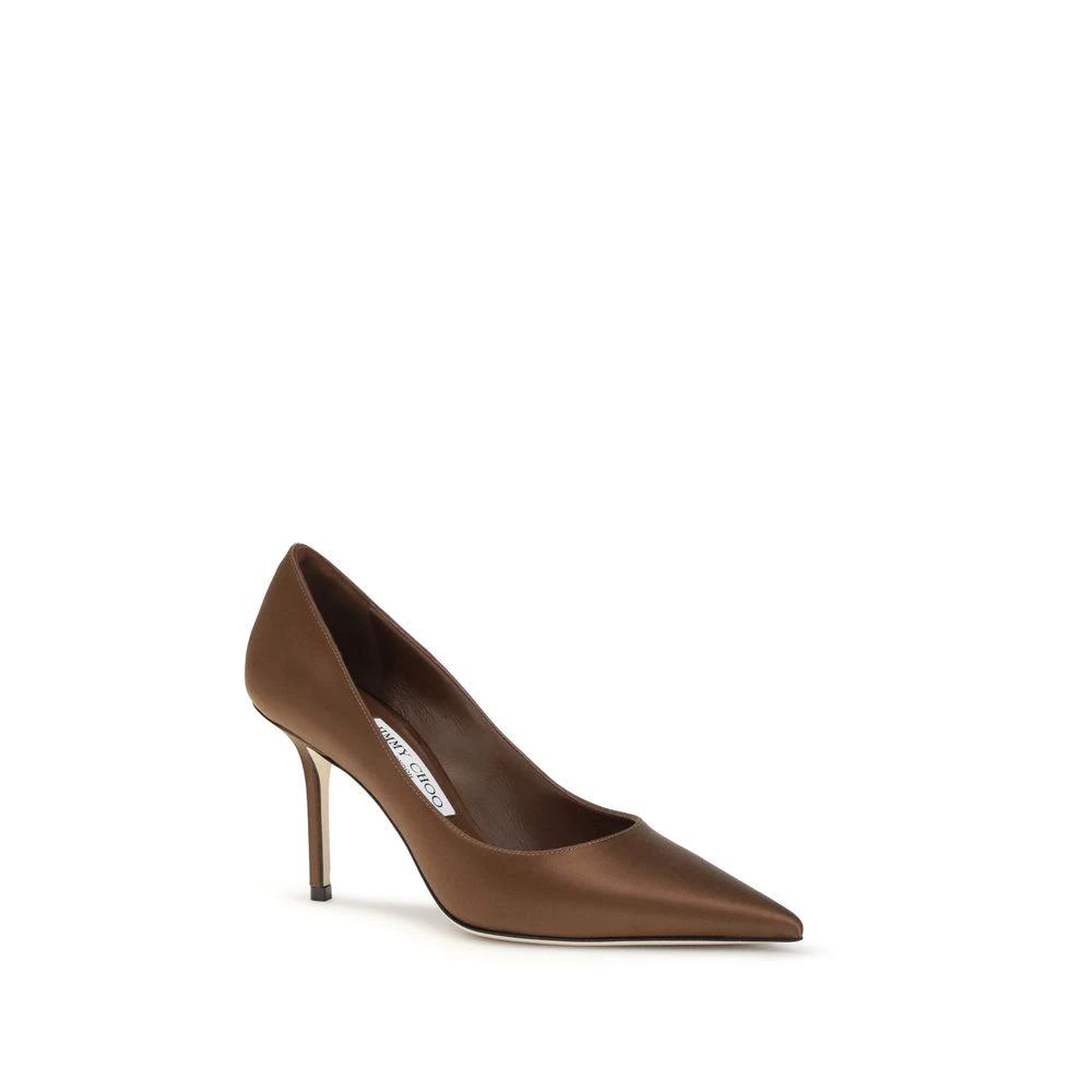Jimmy Choo Brown Silk High Heel Pumps by Jimmy Choo