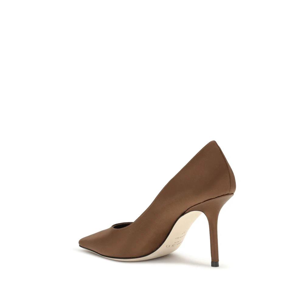 Jimmy Choo Brown Silk High Heel Pumps by Jimmy Choo