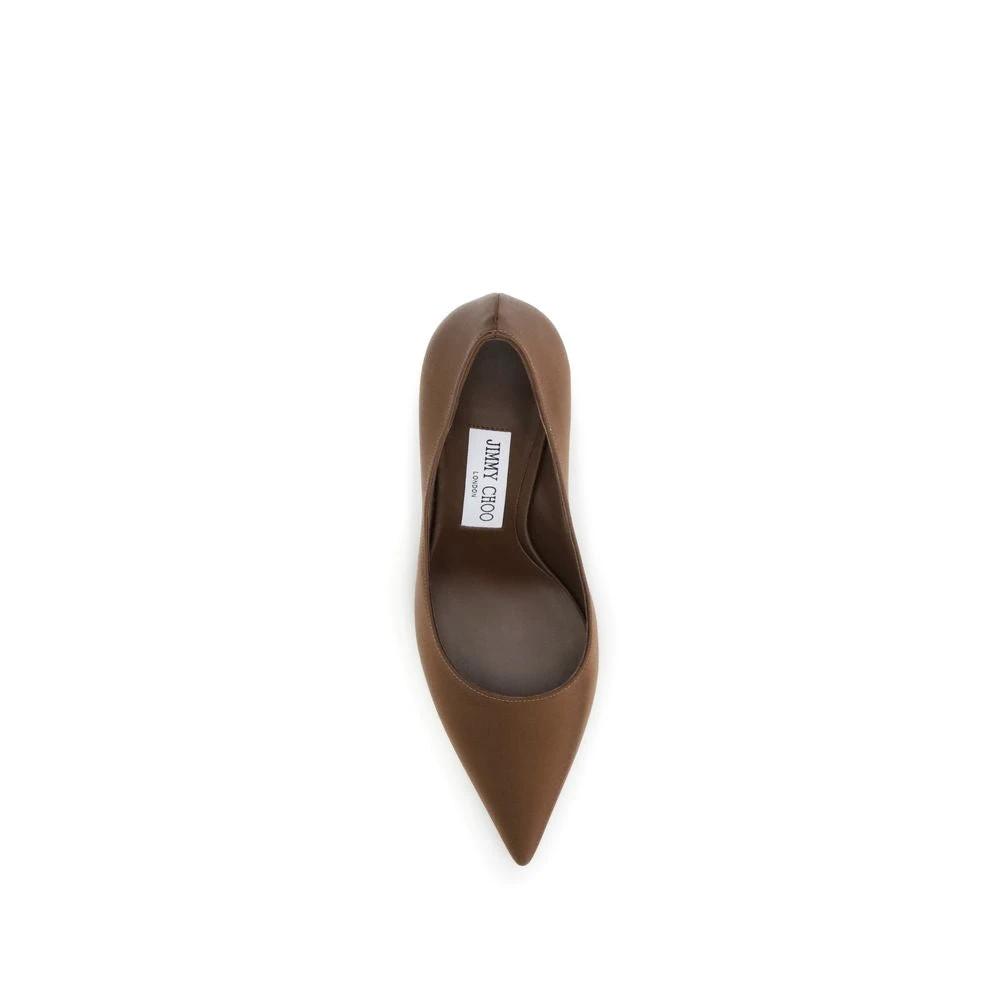 Jimmy Choo Brown Silk High Heel Pumps by Jimmy Choo