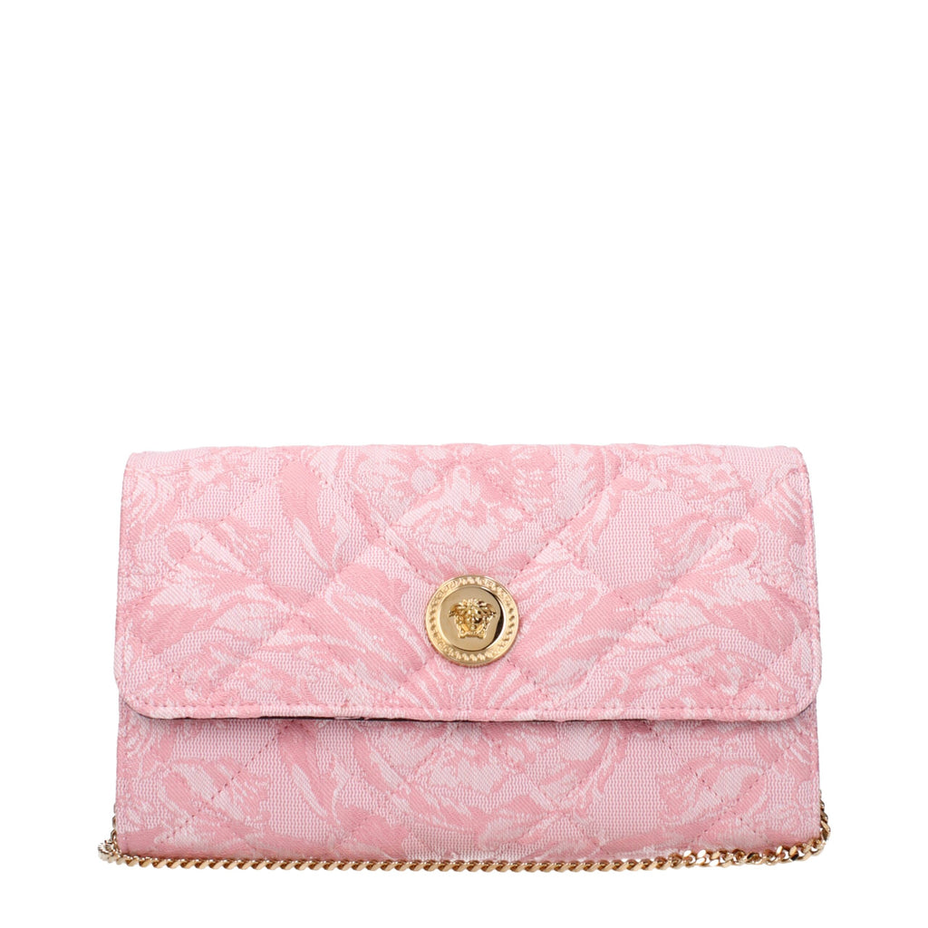Pochette Versace en tissu rose