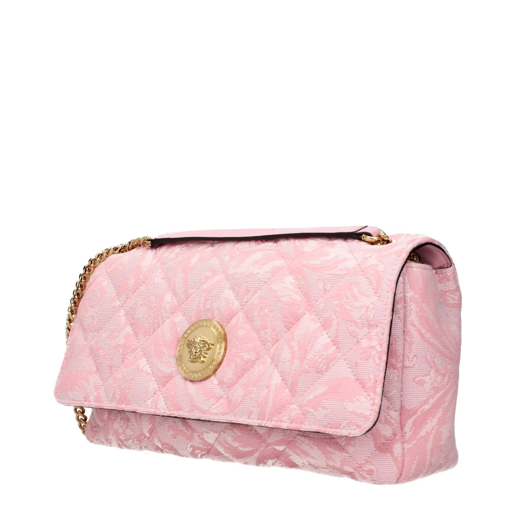 Sac bandoulière Versace en tissu rose