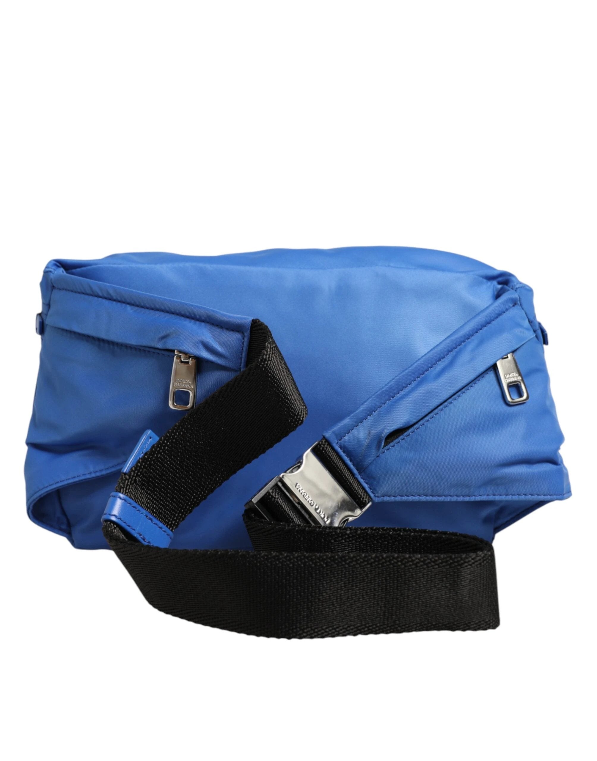 Dolce & Gabbana Blue Logo Plaque Nylon Waist Fanny Pack Men's Borse Bag by Dolce & Gabbana