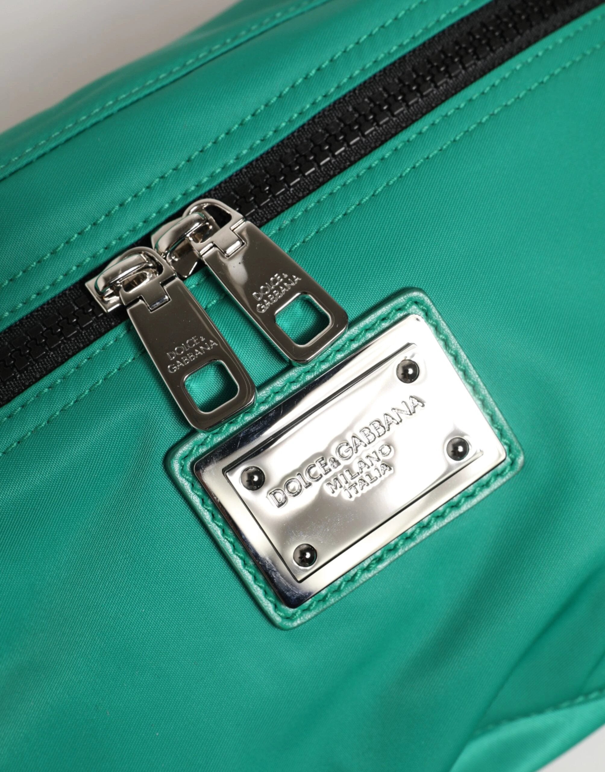 Dolce & Gabbana Green Logo Plaque Nylon Waist Fanny Pack Men's Borse Bag by Dolce & Gabbana