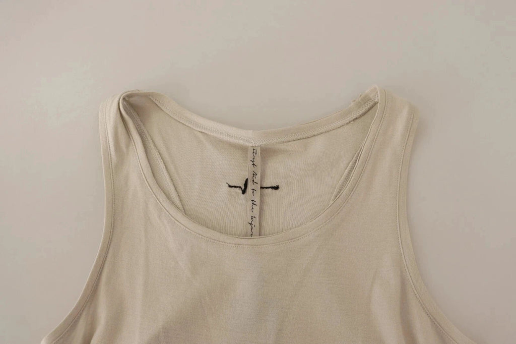 Max Mara Light Gray 100% Cotton Sleeveless Razor Back Tank Top by Max Mara