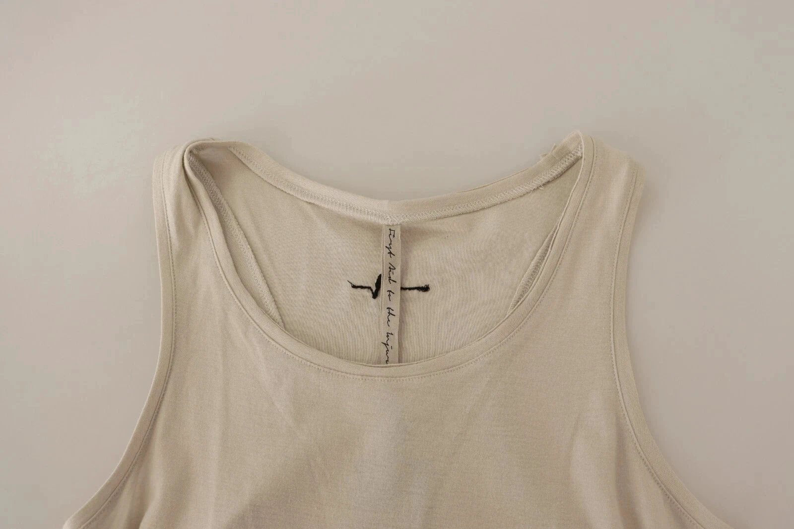 Max Mara Light Gray 100% Cotton Sleeveless Razor Back Tank Top by Max Mara