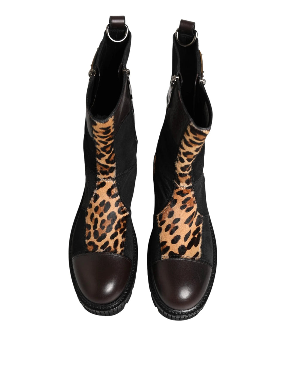 Dolce & Gabbana Multicolor Leopard Mid Calf Boots Shoes by Dolce & Gabbana