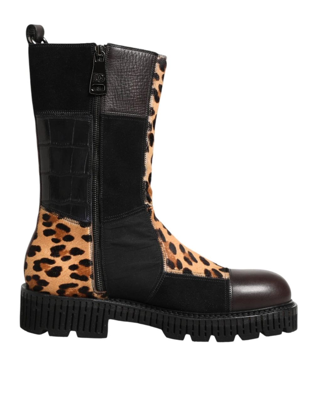 Dolce & Gabbana Multicolor Leopard Mid Calf Boots Shoes by Dolce & Gabbana