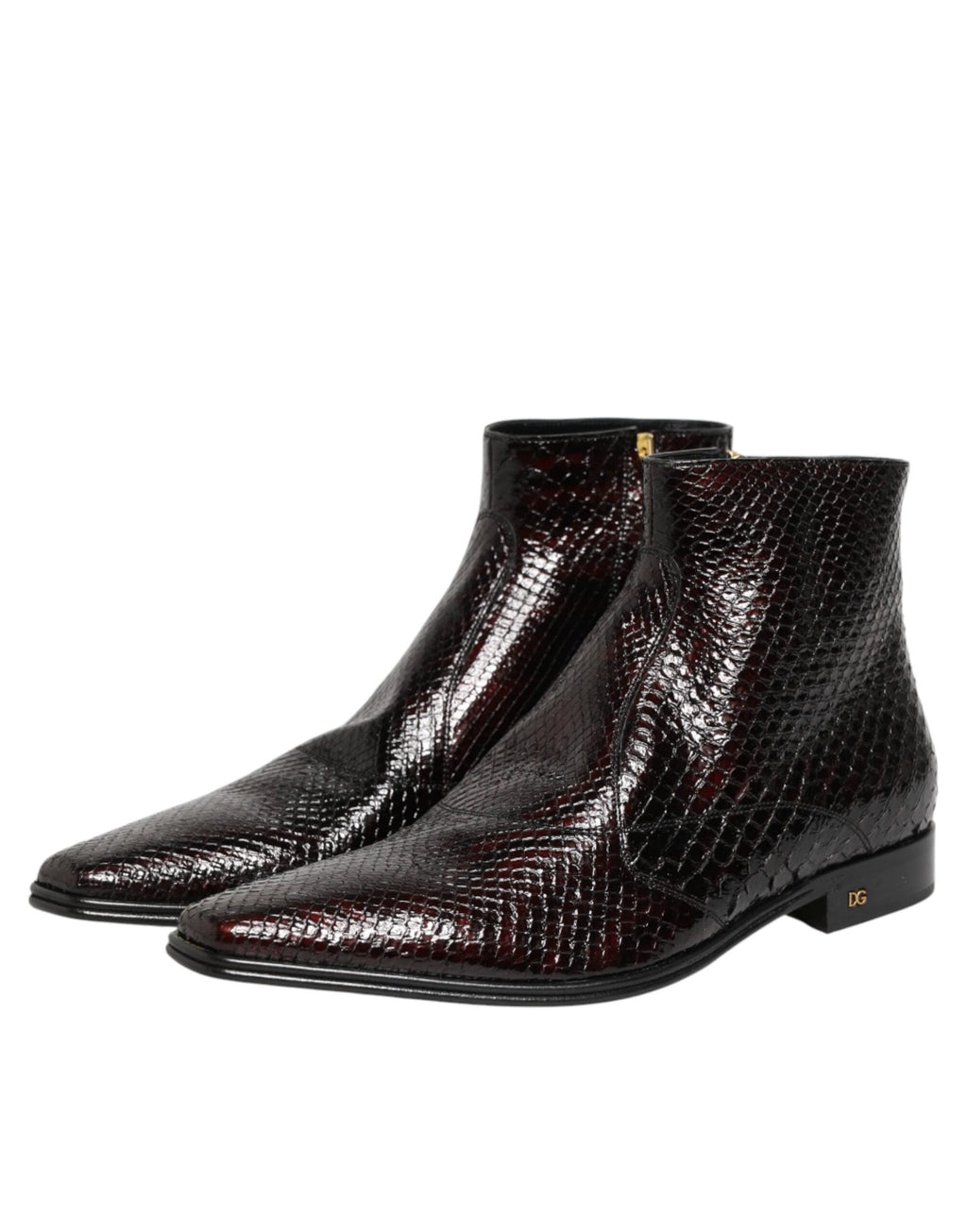 Dolce & Gabbana Bordeaux Chelsea Men Short Ankle Boots Shoes by Dolce & Gabbana