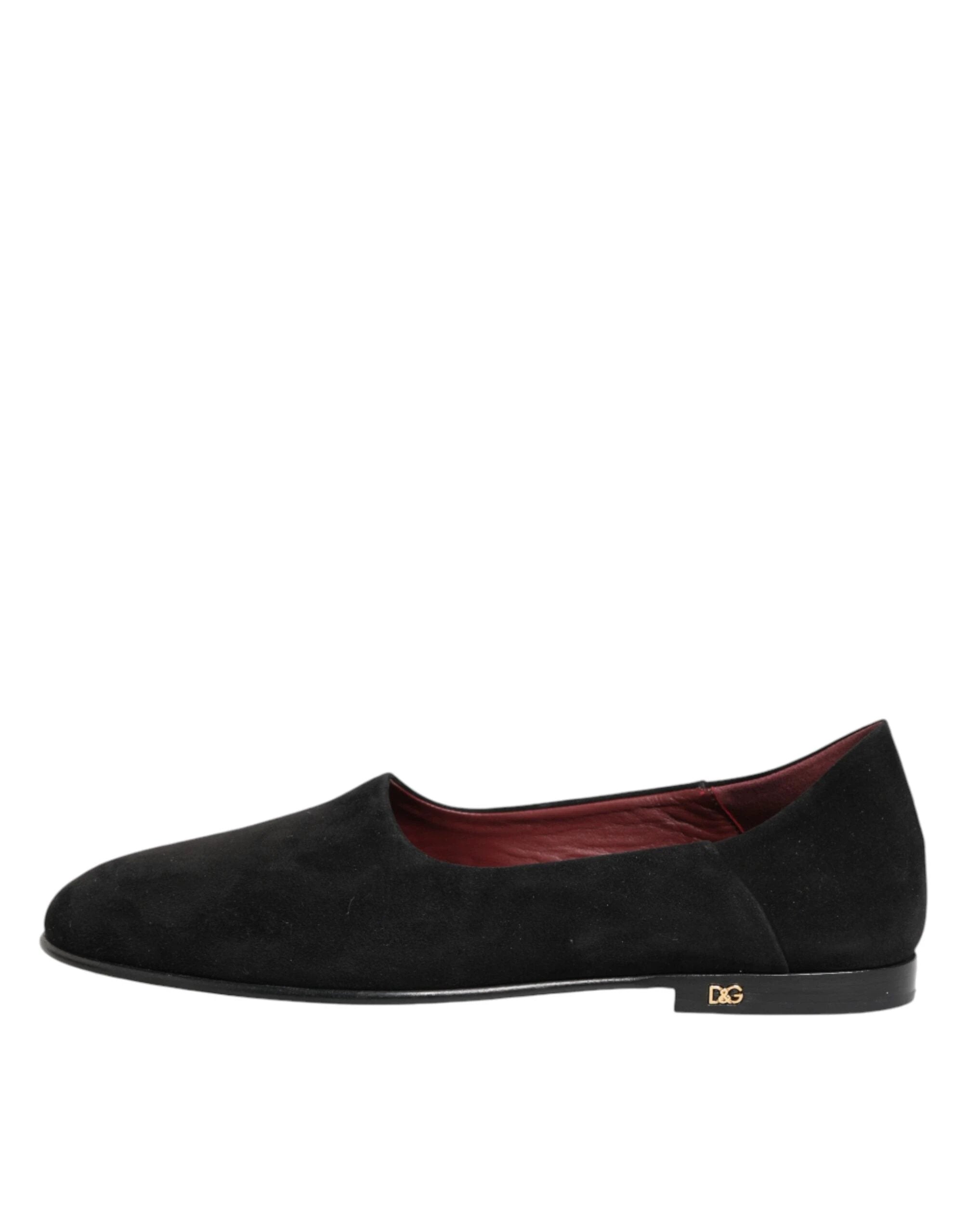 Dolce & Gabbana Black Leather Suede Slip On Loafers Dress Shoes by Dolce & Gabbana