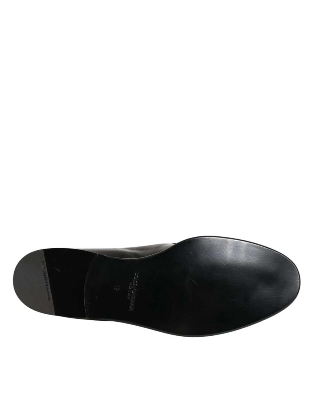 Dolce & Gabbana Black Leather Slip On Dress Men Loafers Shoes by Dolce & Gabbana