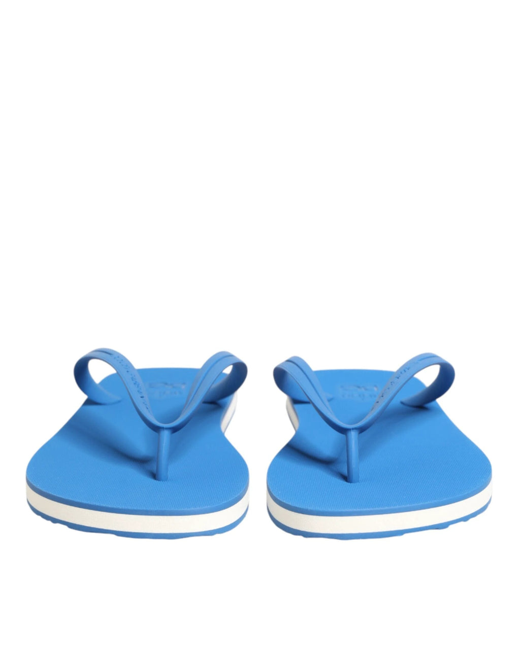 Dolce & Gabbana Blue White Logo Beachwear Flats Slipper Shoes by Dolce & Gabbana