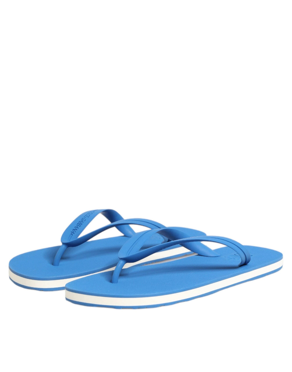 Dolce & Gabbana Blue White Logo Beachwear Flats Slipper Shoes by Dolce & Gabbana