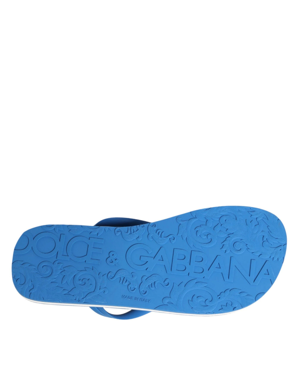 Dolce & Gabbana Blue White Logo Beachwear Flats Slipper Shoes by Dolce & Gabbana